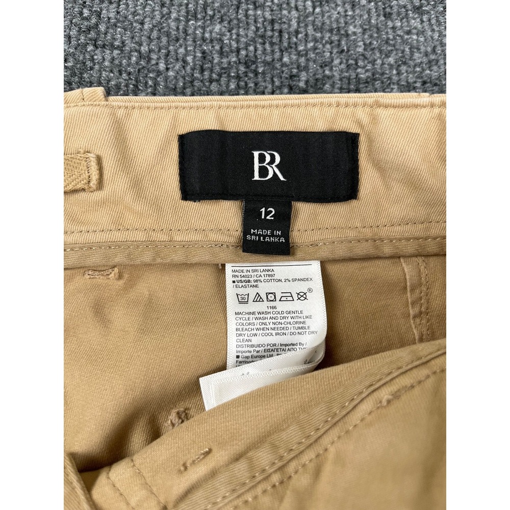 Banana Republic Womens Pants Khaki Size 12 Straight Leg Chino  Cotton - Picture 2 of 9